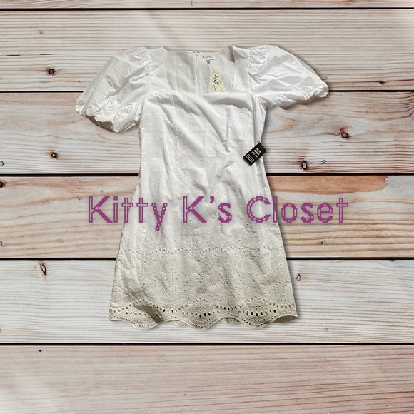 Express eyelet puffer sleeve dress - Picture 5 of 5